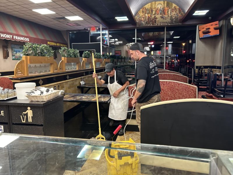 Doing a little Fall Cleaning at Anthony Francos in Sparta